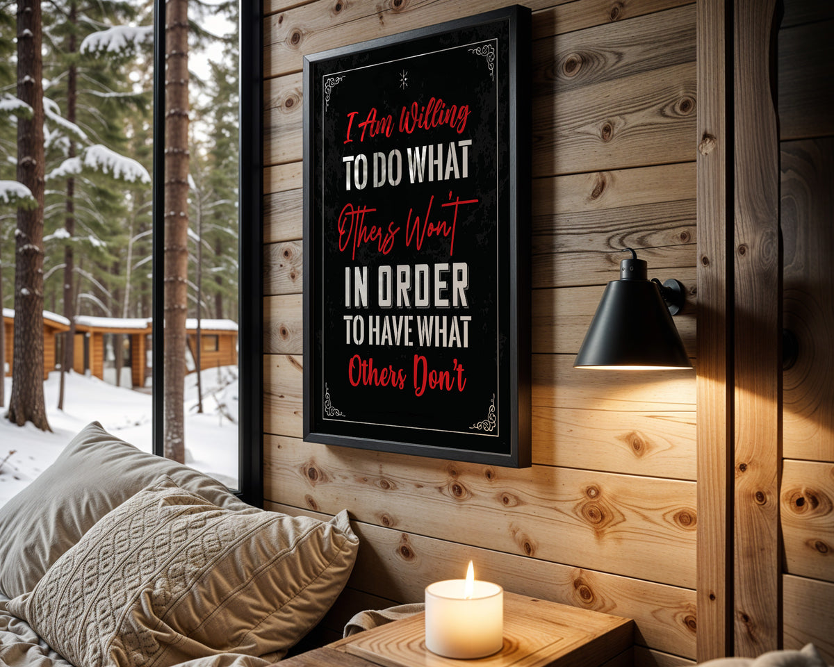 Choose Your Goal motivational wall art – main room view
