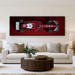Circuit Panoramic Formula 1 Wall Art shown in a living room