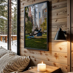 City Park Kicks sneaker wall art in cabin interior