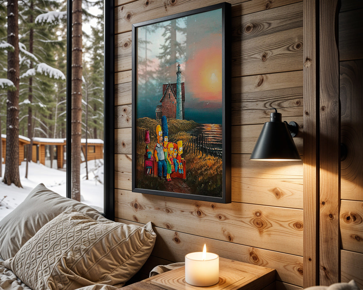 Coastal Family wall art in cabin interior