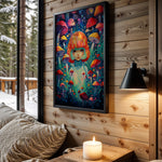 Cosmic Bones psychedelic wall art – cabin room view
