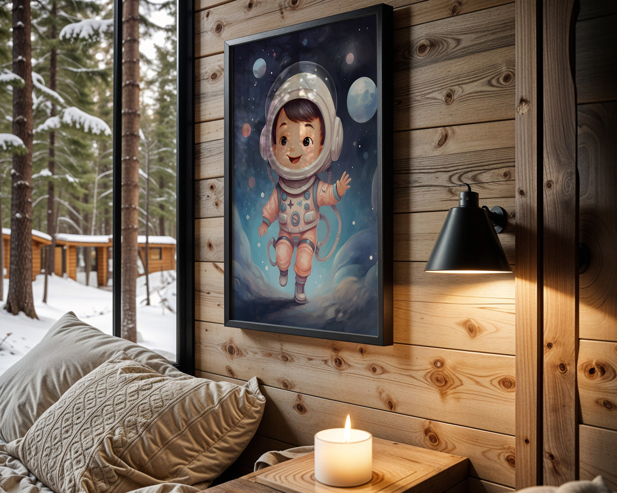 Cosmic Kids kids nursery wall art – main room view