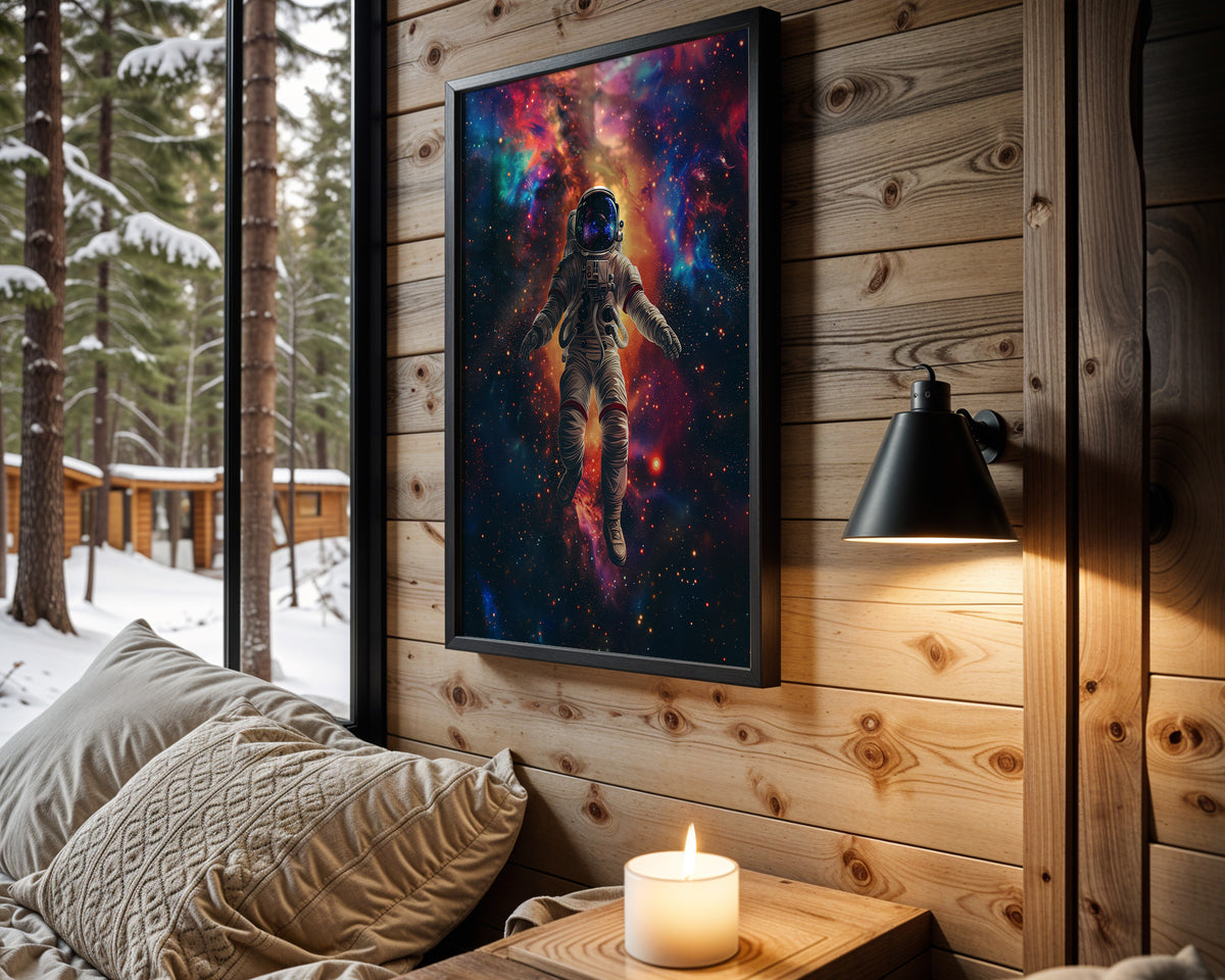 Cosmic Velocity space wall art – cabin room view