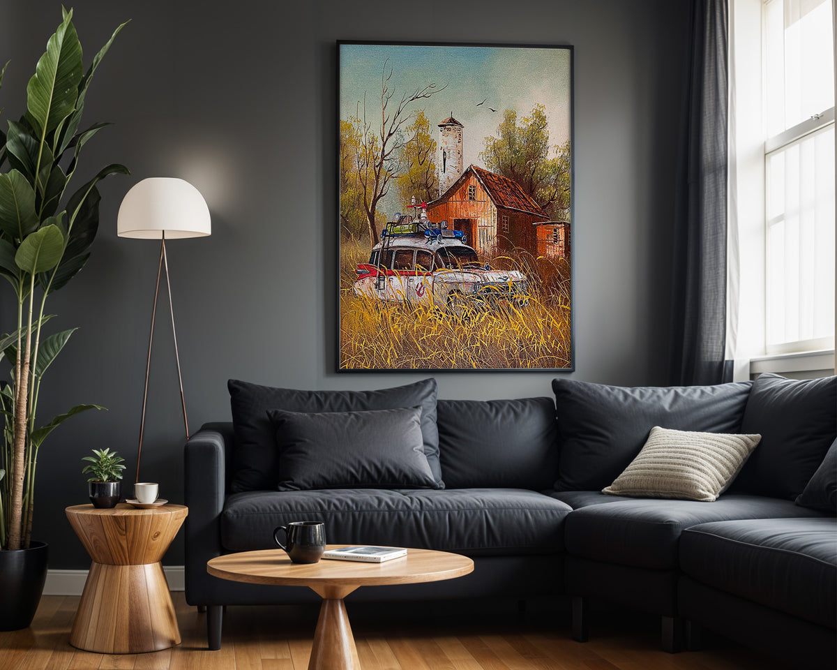 Country Cruiser wall art in modern living room