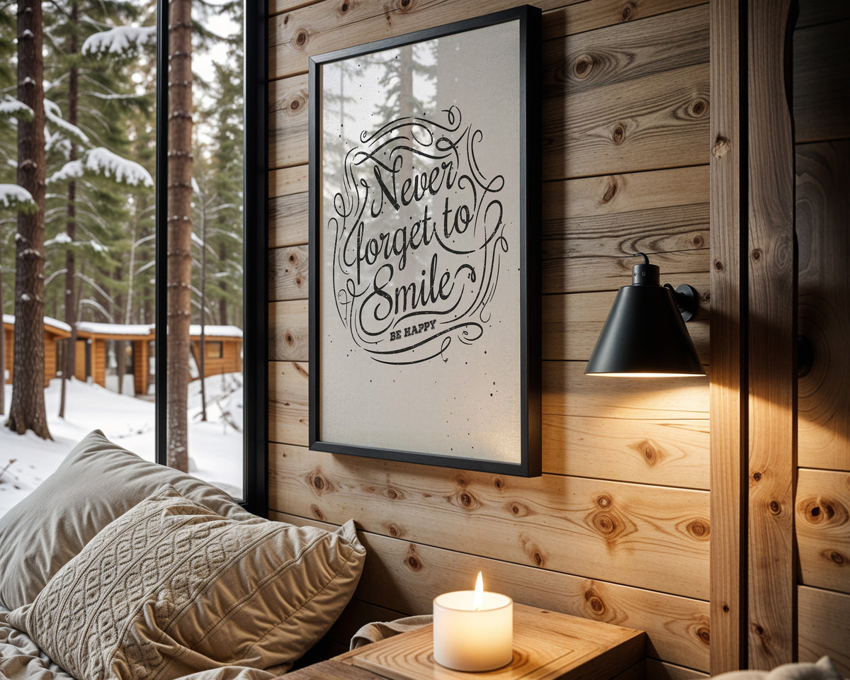 Never Forget to Smile quote wall art – main view