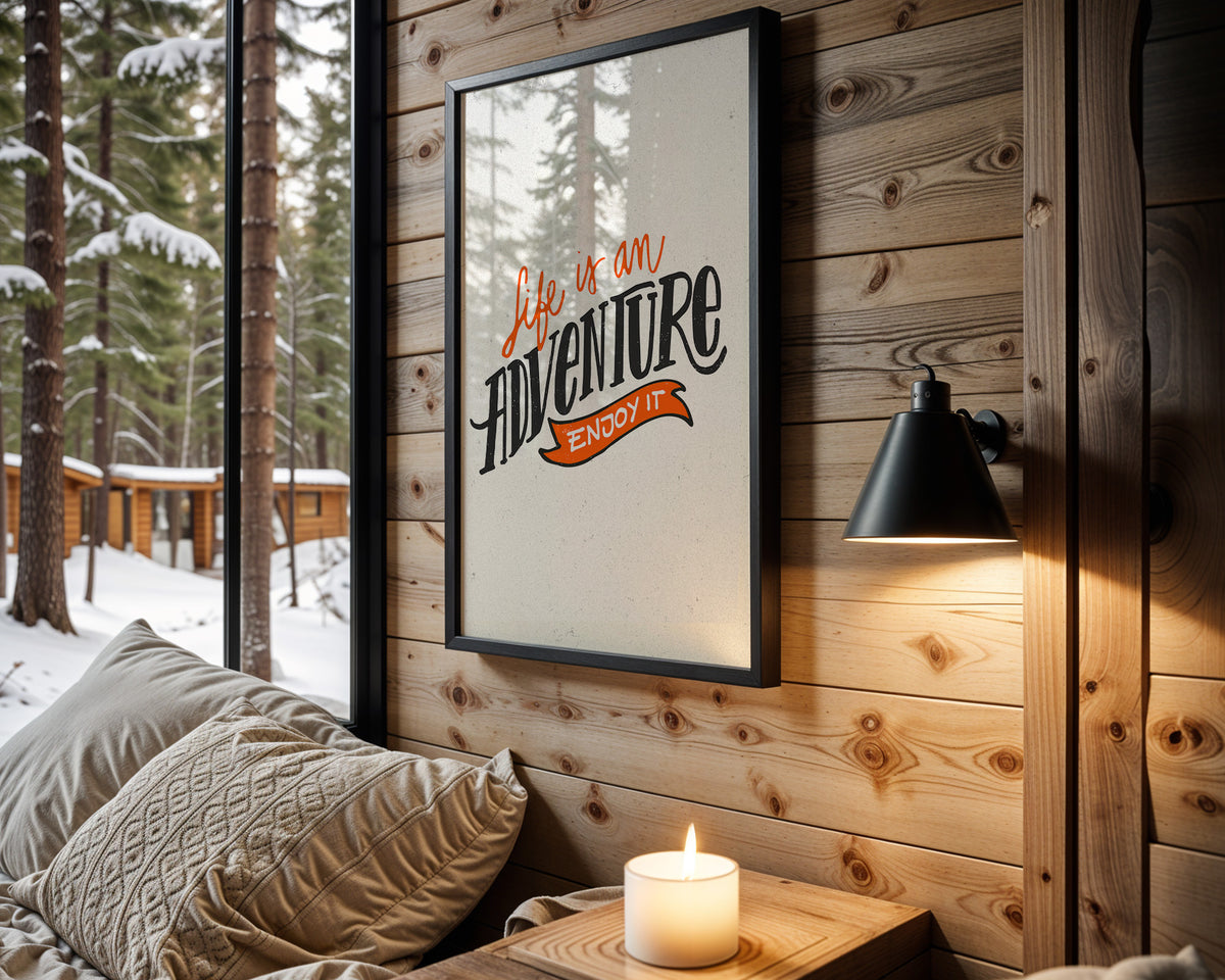 Life Is an Adventure quote wall art – main view