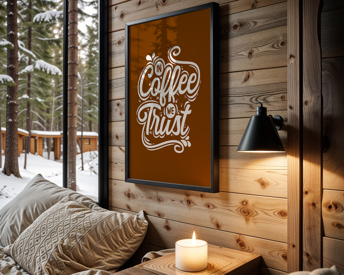 Coffee Never Fails quote wall art – main view