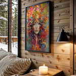 Eternal Radiance psychedelic wall art – cabin room view