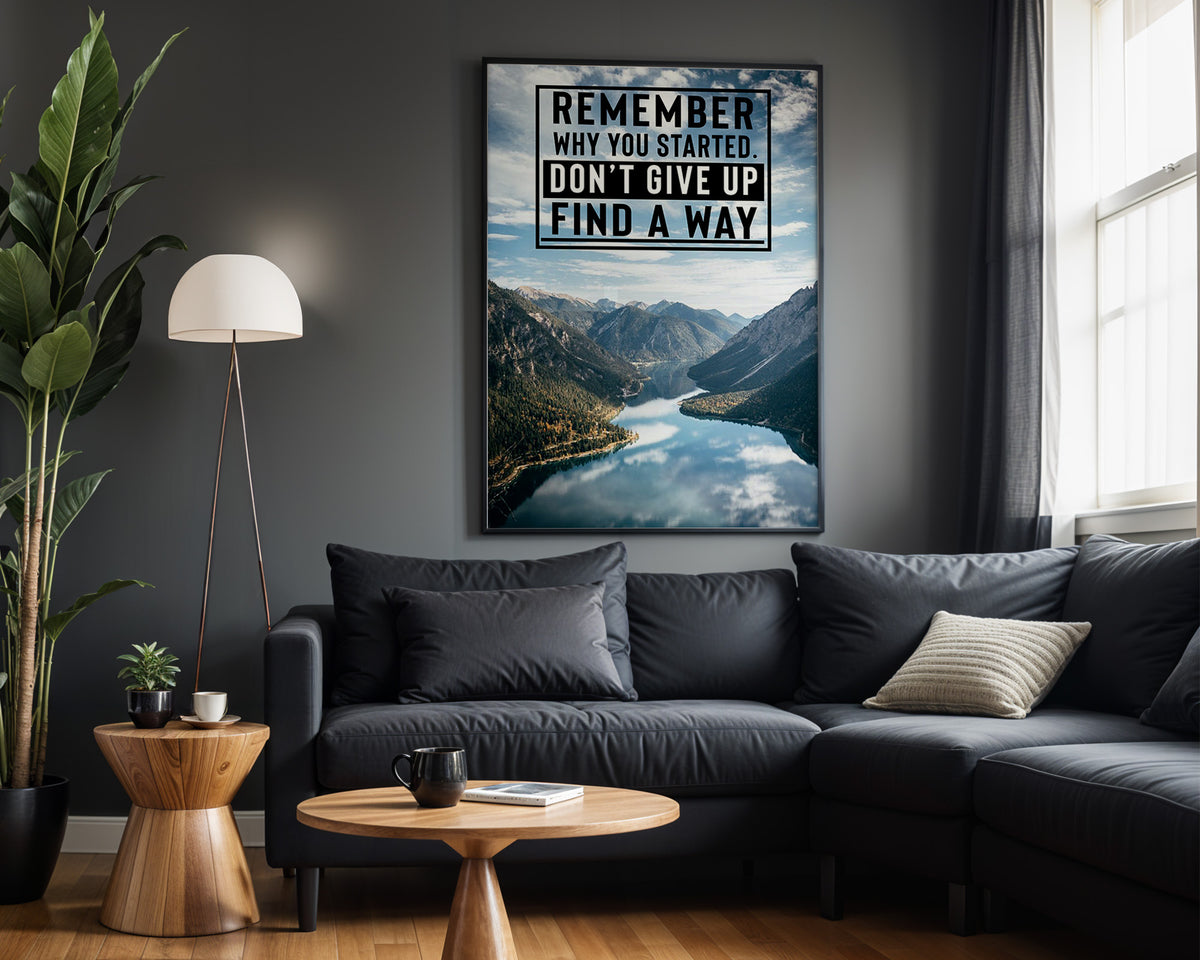 Find a Way motivational wall art – alternate room view