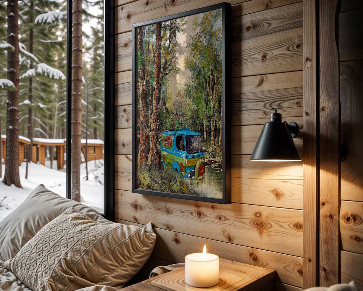 Forest Escape wall art in cabin interior
