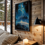 Frozen Nebula space wall art – cabin room view