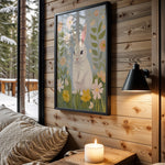 Garden Bunny kids nursery wall art – main room view