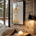Gentle Giraffe Portrait kids nursery wall art – main room view