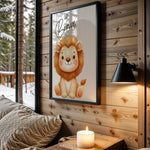 Golden Lion Cub kids nursery wall art – main room view