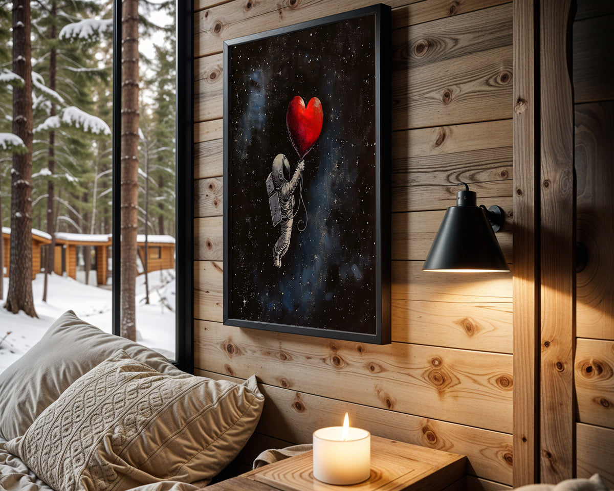 Heart of the Void space wall art – cabin room view