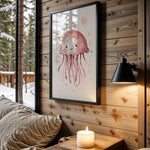 Jellyfish Wishes kids nursery wall art – main room view