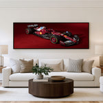 Launch Control Panoramic Formula 1 Wall Art shown in a living room