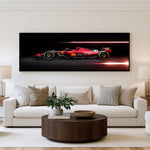 Lights Out Panoramic Formula 1 Wall Art shown in a living room