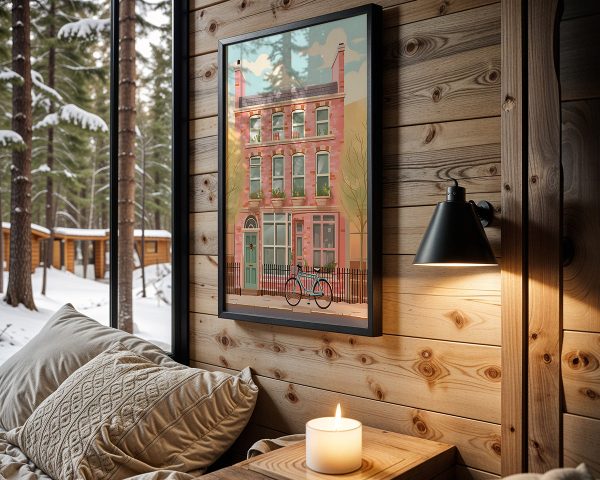 Little Brick House kids nursery wall art – main room view