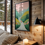 Little Car Big Journey kids nursery wall art – main room view
