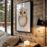 Little Owl kids nursery wall art – main room view