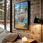 Little Pirate Voyage kids nursery wall art – main room view