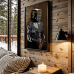 Loaded Dice wall art in cabin interior