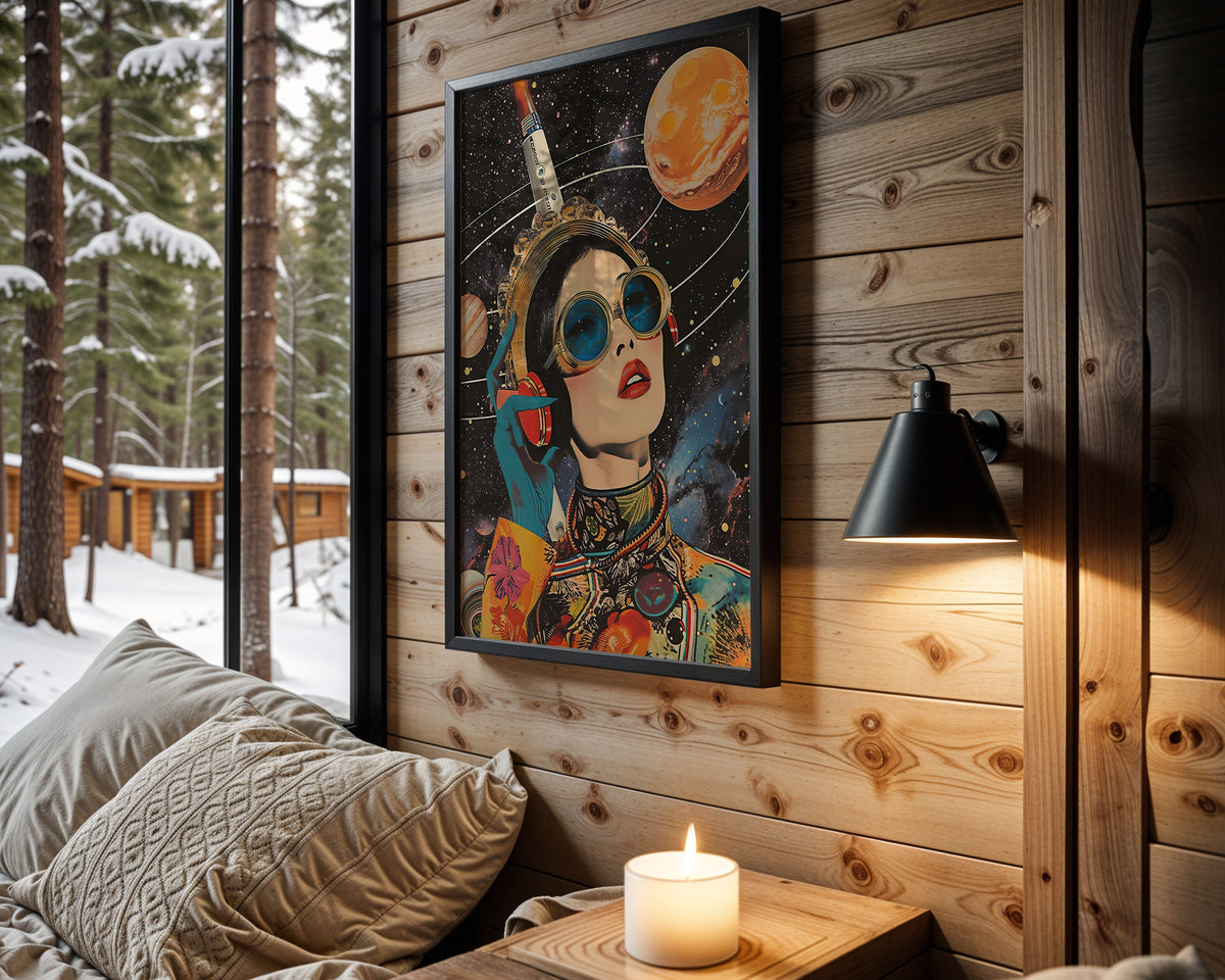 Lunar Bloom space wall art – cabin room view