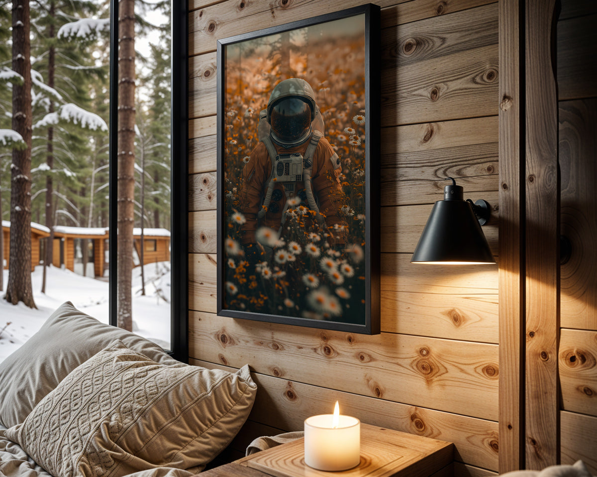 Lunar Explorer space wall art – cabin room view