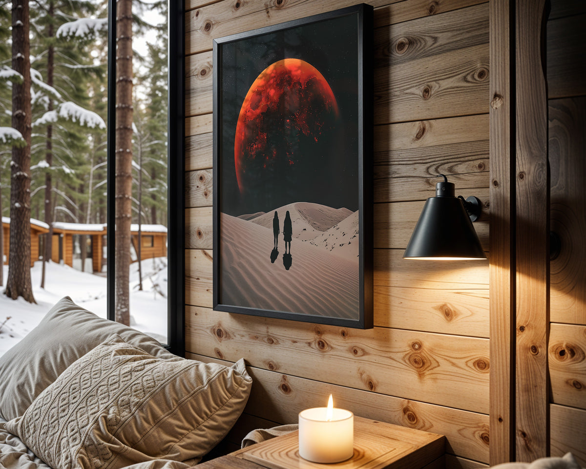 Lunar Veil space wall art – cabin room view