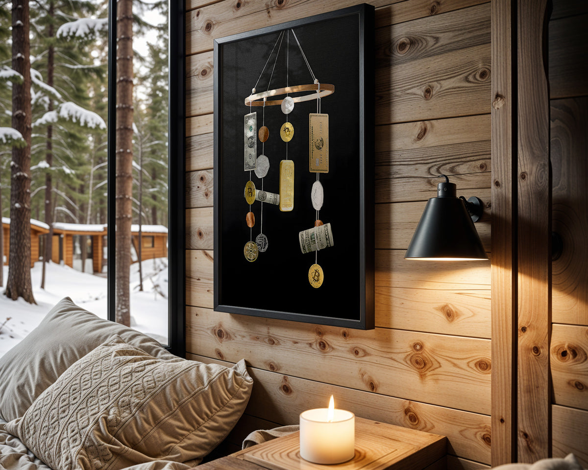 Luxury Mobile wall art in cabin interior