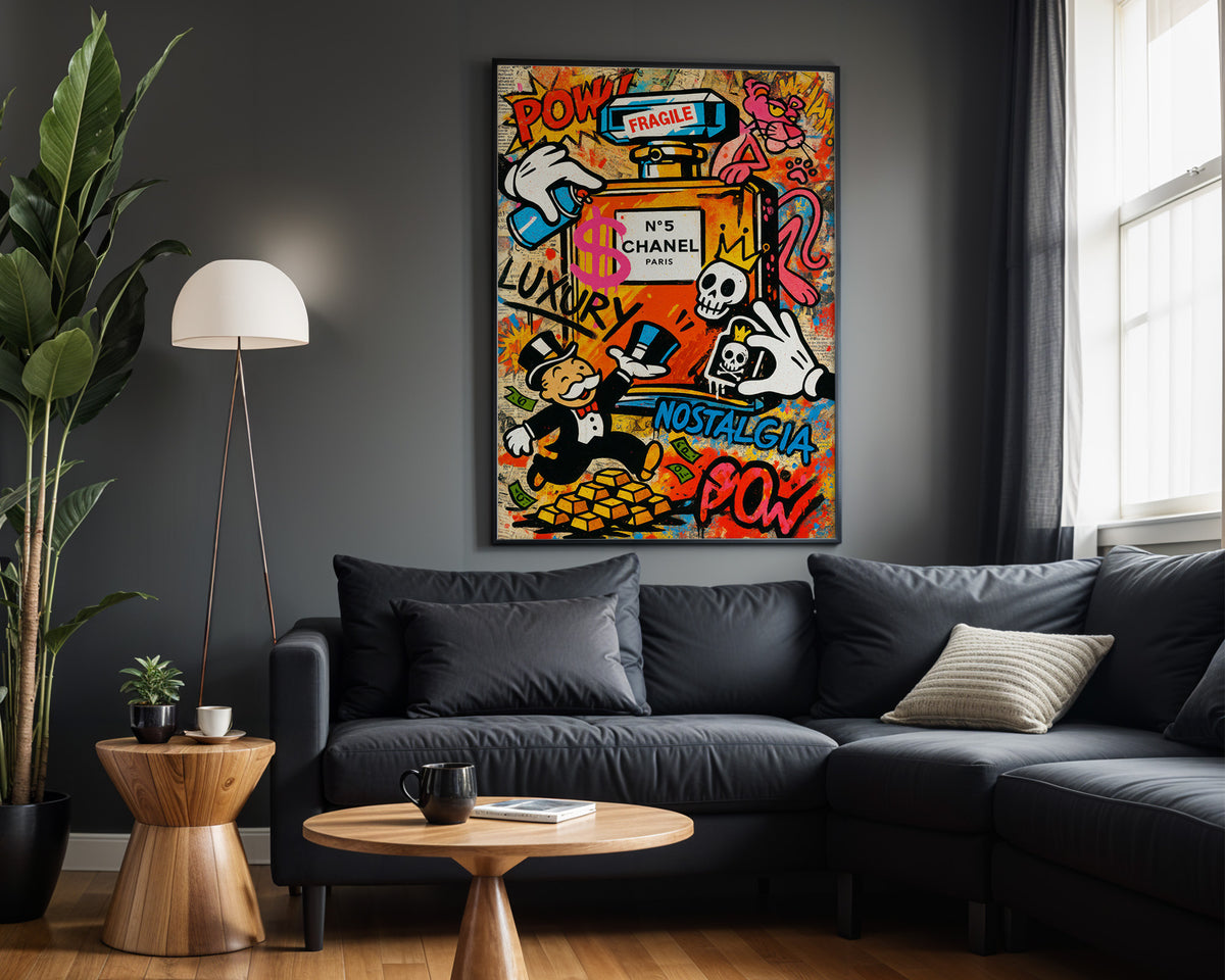 Luxury Nostalgia wall art in modern living room