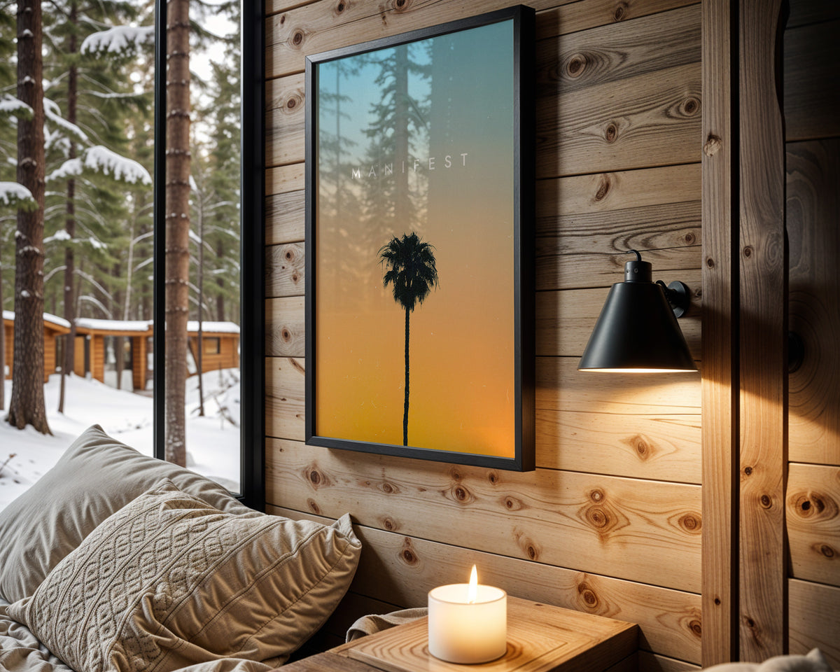Manifest the Future motivational wall art – main room view