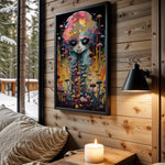 Melted Astronaut psychedelic wall art – cabin room view