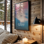 Memories Last Forever motivational wall art – main room view