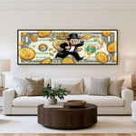 Million Dollar Mindset Panoramic Wall Art shown in a living room