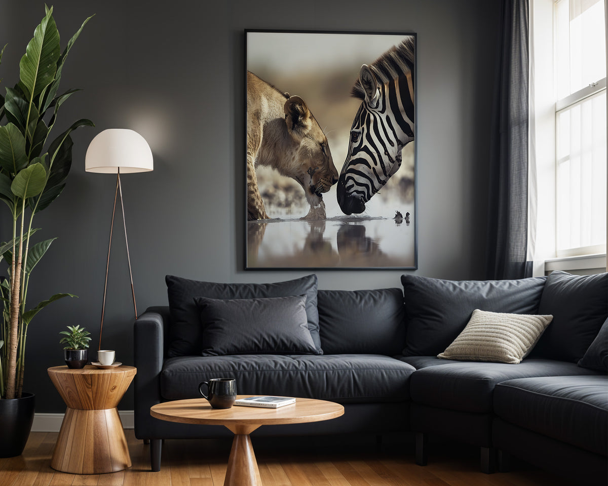 Mind Over Matter motivational wall art – alternate room view