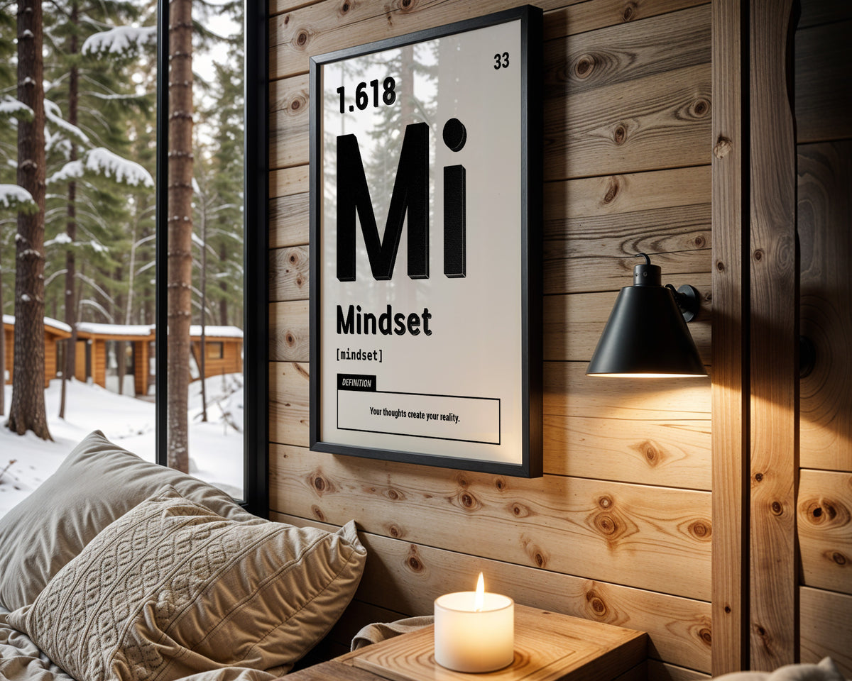 Mindset Element motivational wall art – main room view