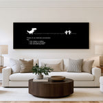 Offline Dinosaur Reminder Panoramic Wall Art shown in a living room
