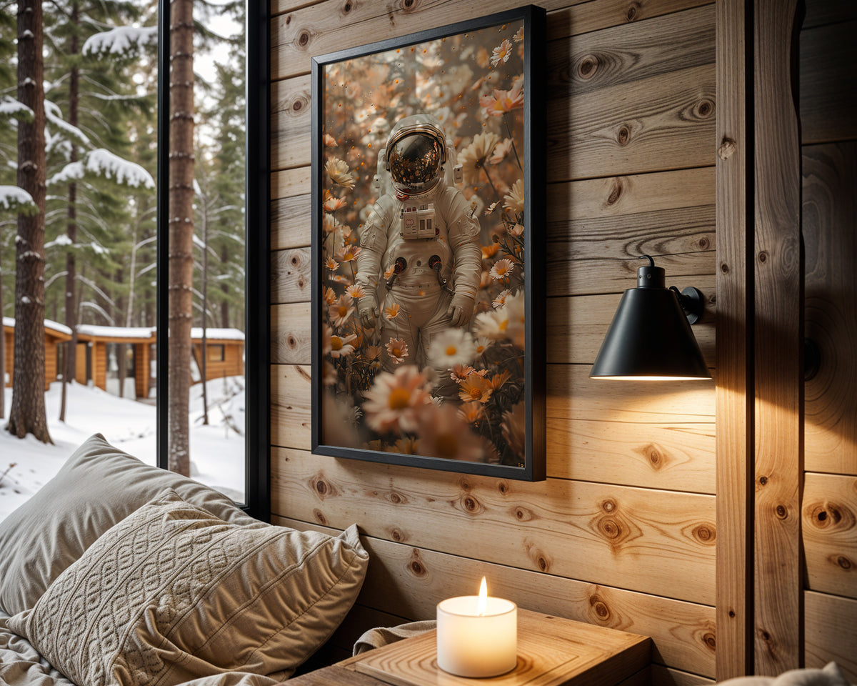 Moonbound Wanderer space wall art – cabin room view