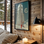 Moonlit Solitude space wall art – cabin room view