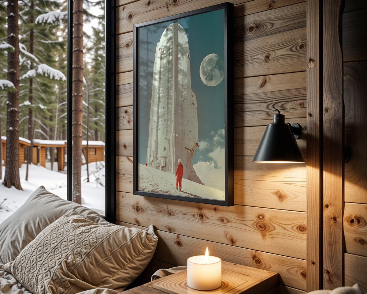Moonlit Solitude space wall art – cabin room view