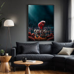Michael Jordan Championship Legacy basketball wall art displayed in a modern living room
