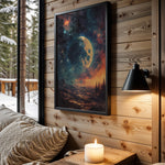 Nebula Orbit space wall art – cabin room view