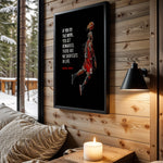 No Shortcuts motivational wall art – main room view