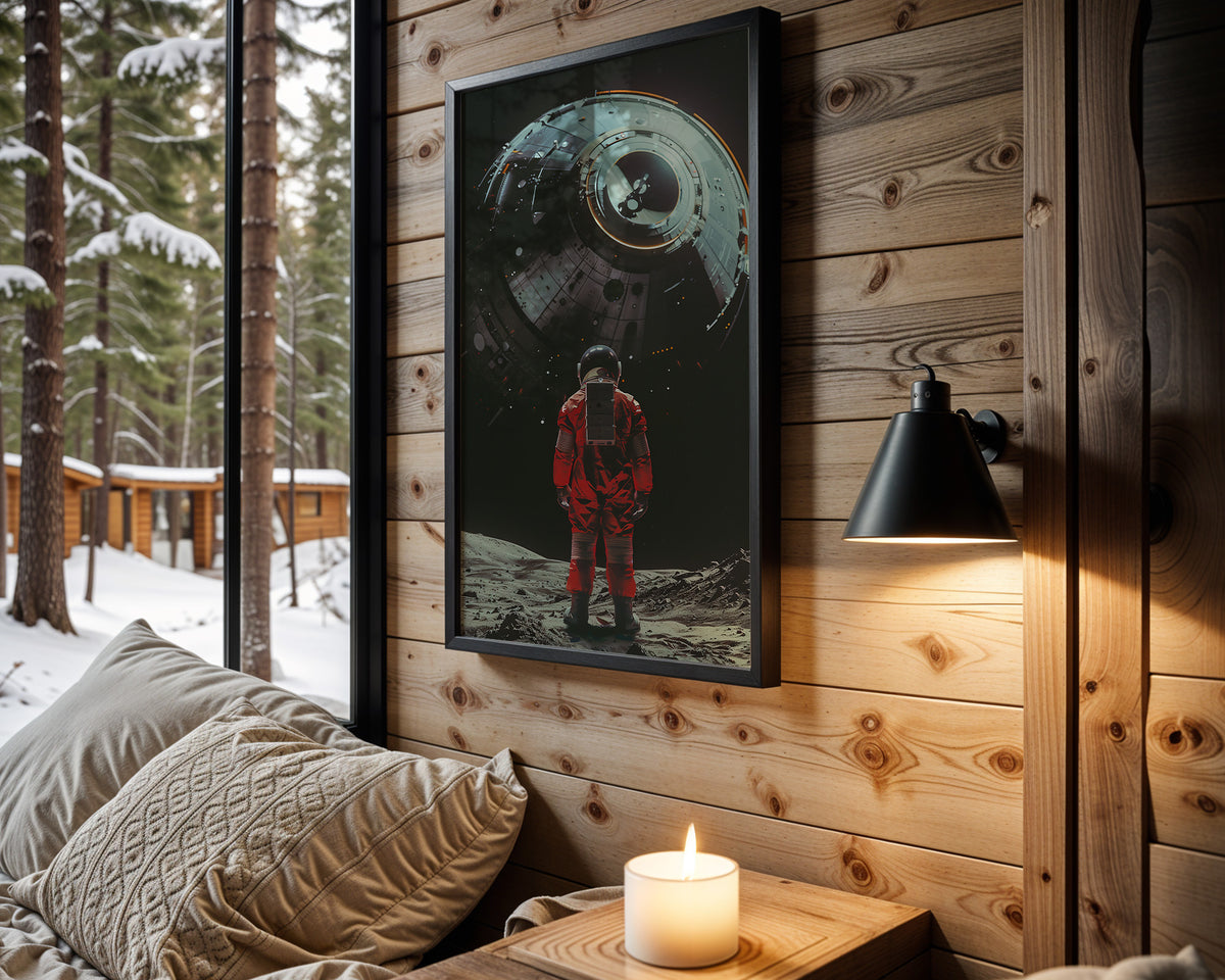 Orbital Encounter space wall art – cabin room view