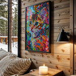 Pattern Pulse psychedelic wall art – cabin room view