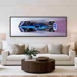 Pole Panoramic Formula 1 Wall Art shown in a living room