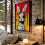 Pop Art Bunny kids nursery wall art – main room view