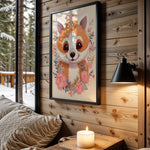 Red Panda Daydream kids nursery wall art – main room view